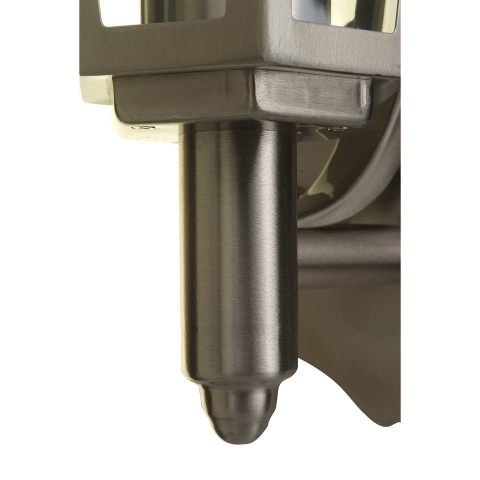 GROSVENOR IP44 E27 WALL LIGHT IN STAINLESS STEEL
