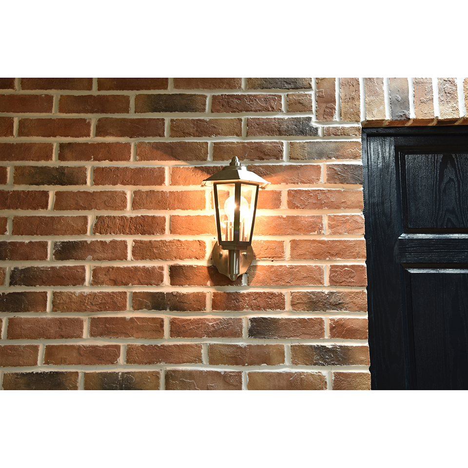 GROSVENOR IP44 E27 WALL LIGHT IN STAINLESS STEEL