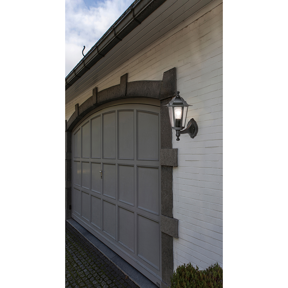 COASTAL IP44 E27 WALL LIGHT IN BLACK