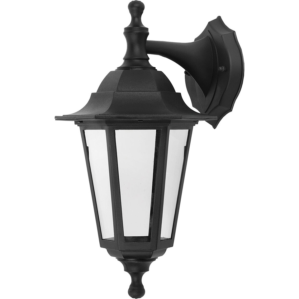 COASTAL IP44 E27 WALL LIGHT IN BLACK