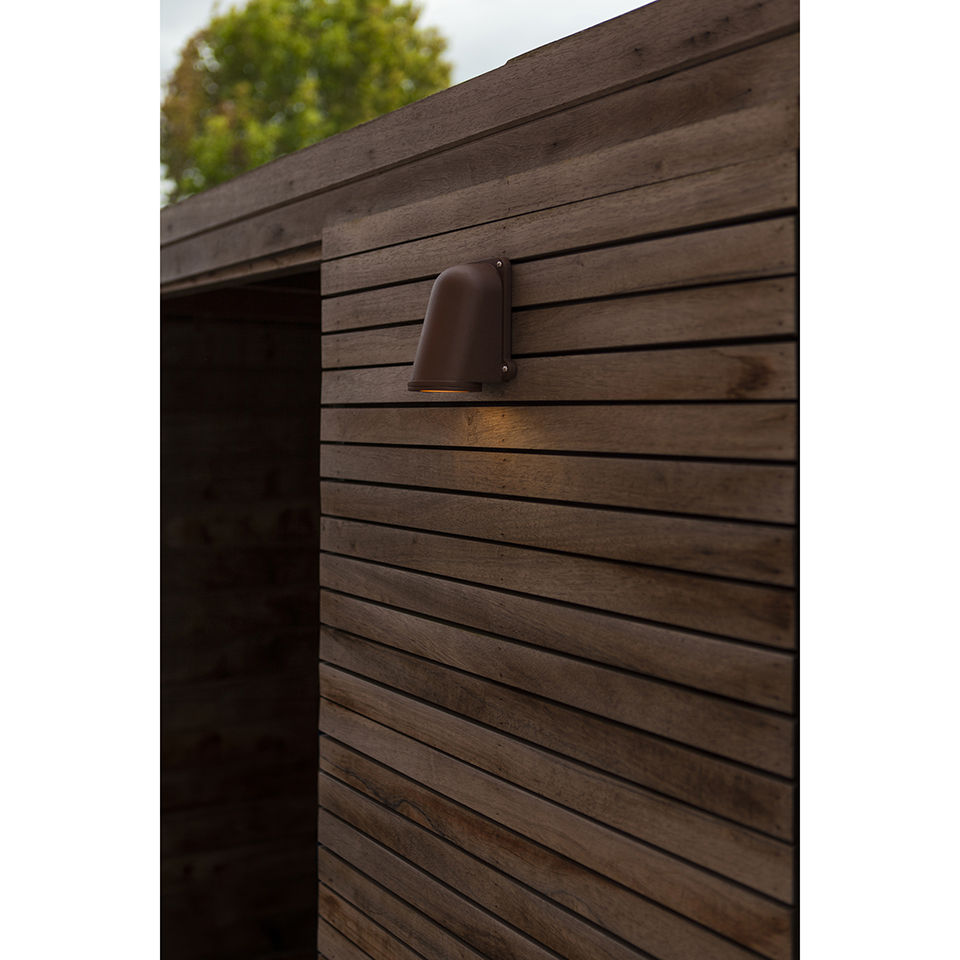 ANCOR OUTDOOR LED WALL LIGHT GU10 W/BULB BROWN MATT
