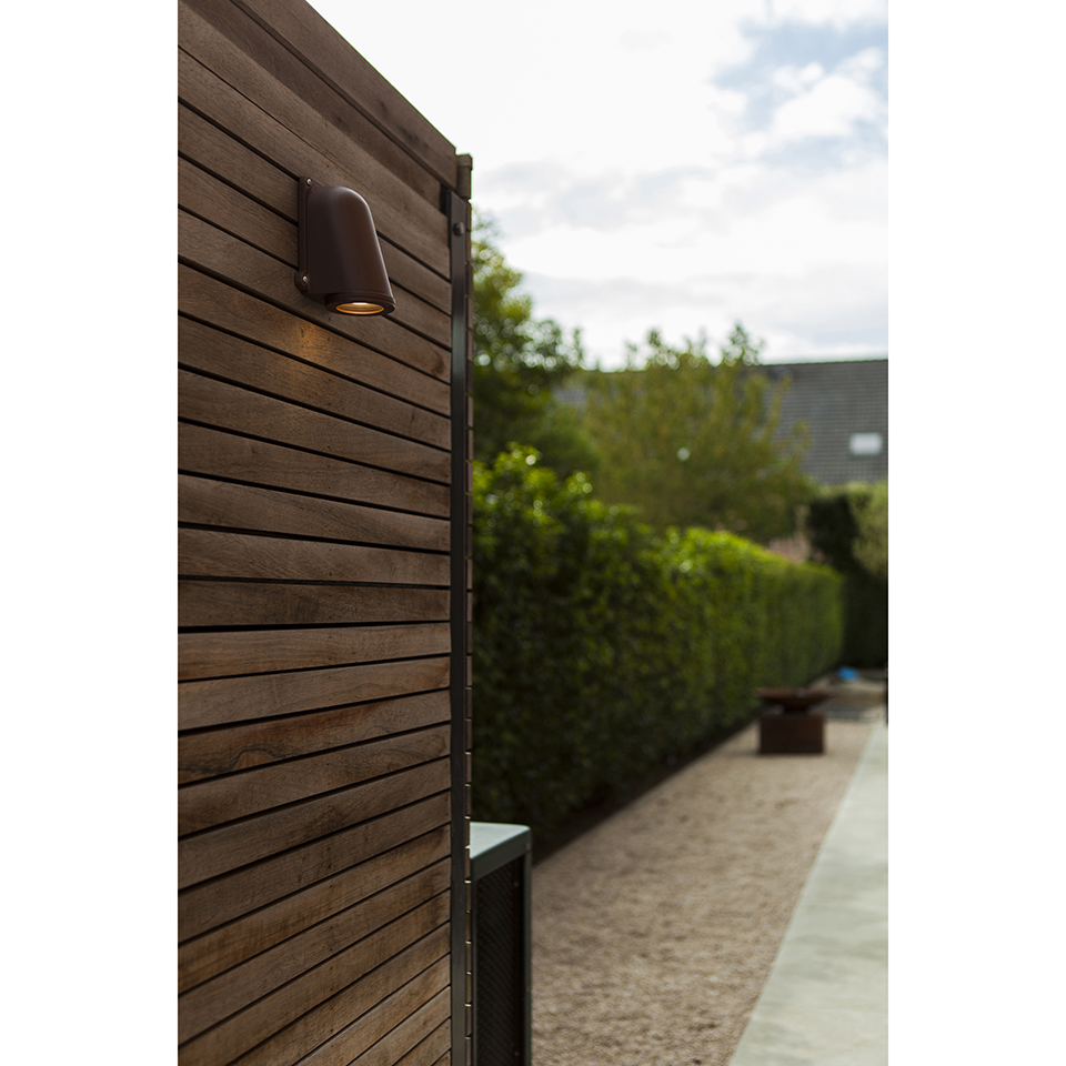 ANCOR OUTDOOR LED WALL LIGHT GU10 W/BULB BROWN MATT