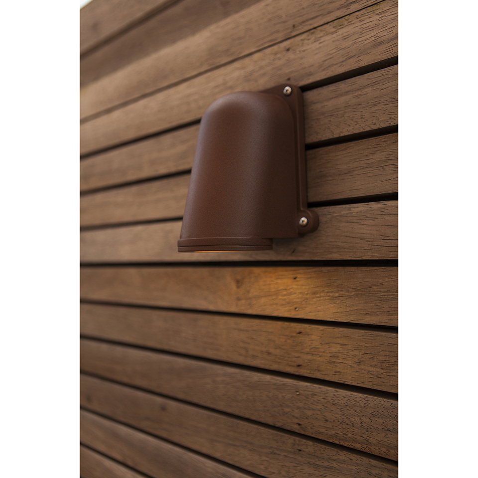 ANCOR OUTDOOR LED WALL LIGHT GU10 W/BULB BROWN MATT