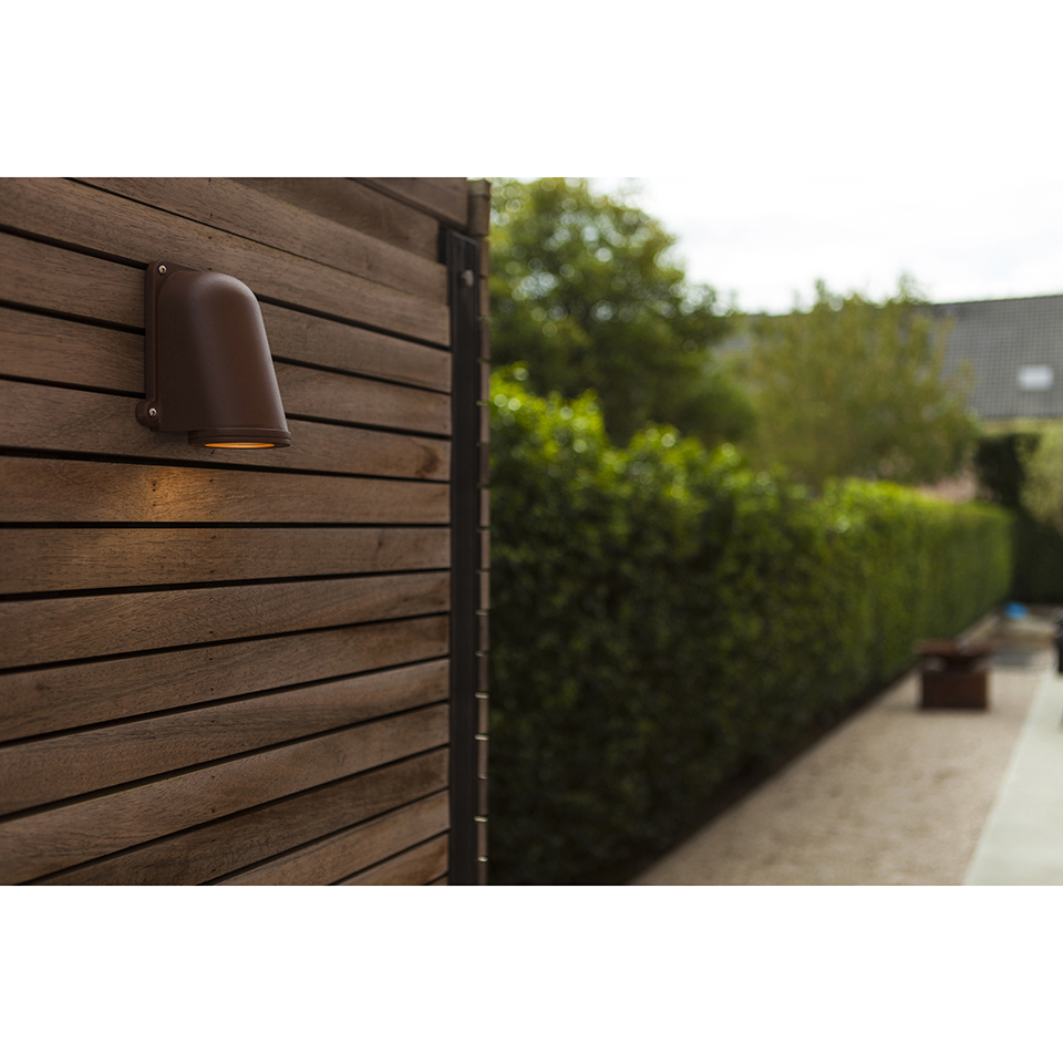ANCOR OUTDOOR LED WALL LIGHT GU10 W/BULB BROWN MATT