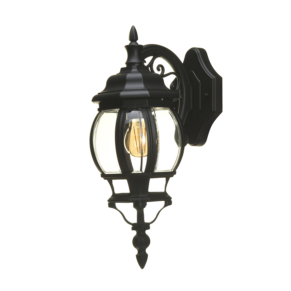 CANTERBURY IP23 E27 WALL LIGHT IN BLACK