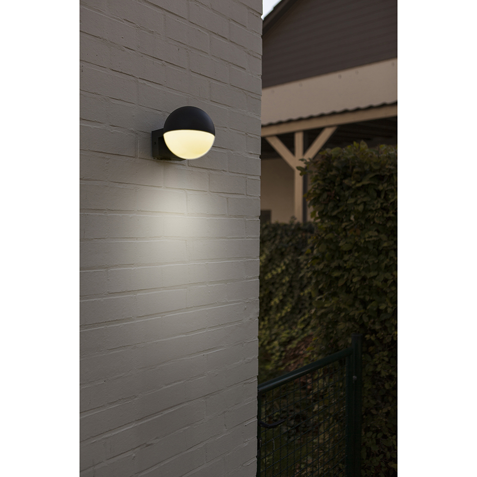 LOOMA OUTDOOR LED WALL DOWN 1 LIGHT E27 DARK GREY