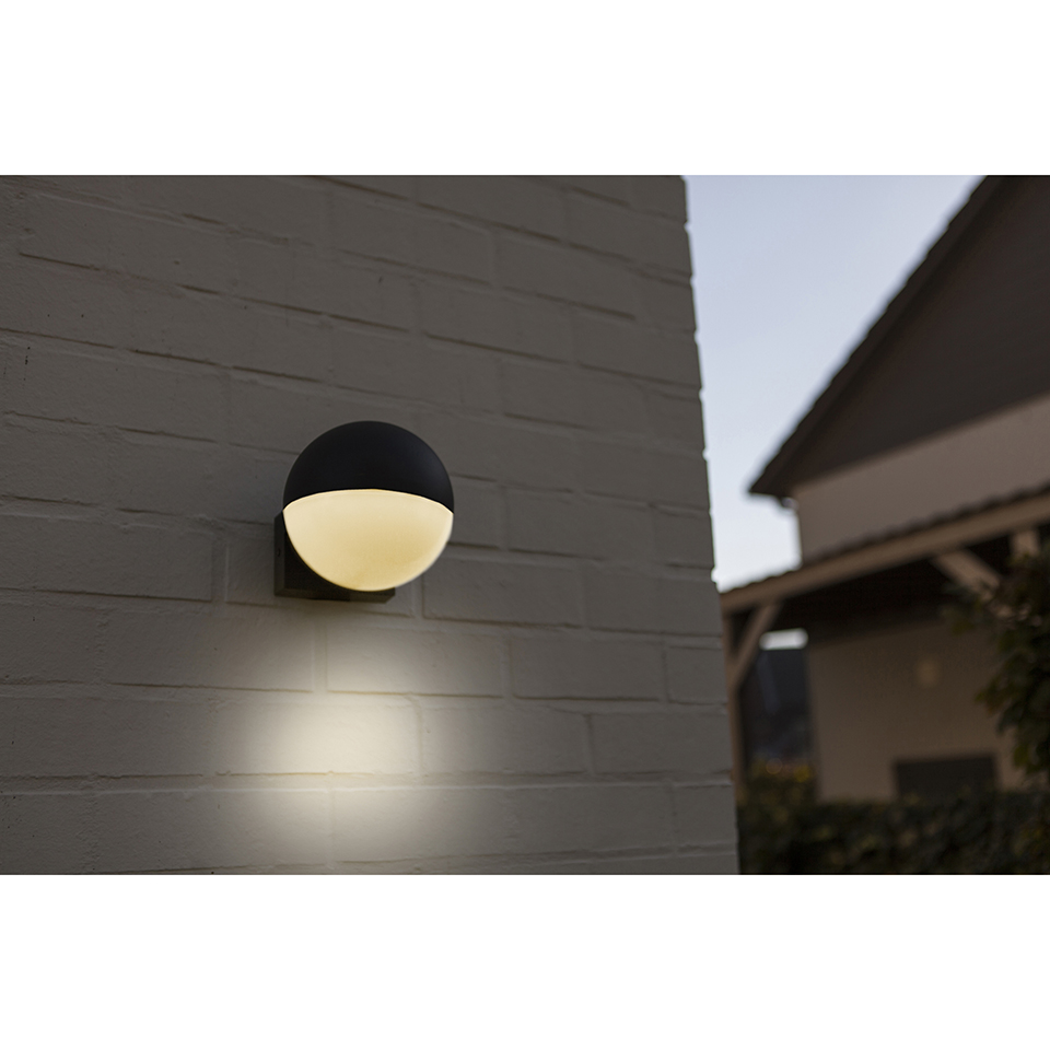 LOOMA OUTDOOR LED WALL DOWN 1 LIGHT E27 DARK GREY