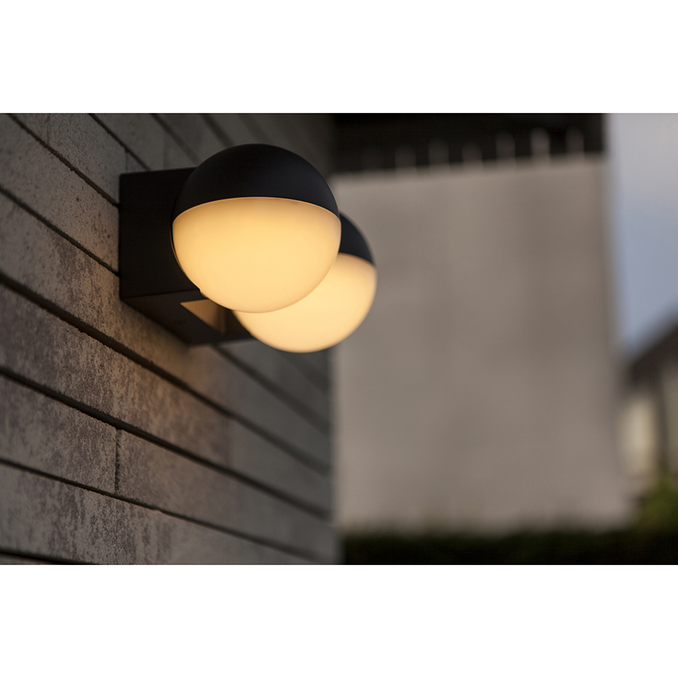 LOOMA OUTDOOR LED WALL UP&DOWN 2 LIGHT DARK GREY