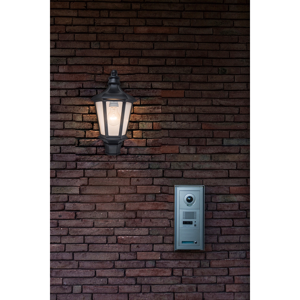 COTSWOLD IP44 E27 WALL LIGHT IN BLACK
