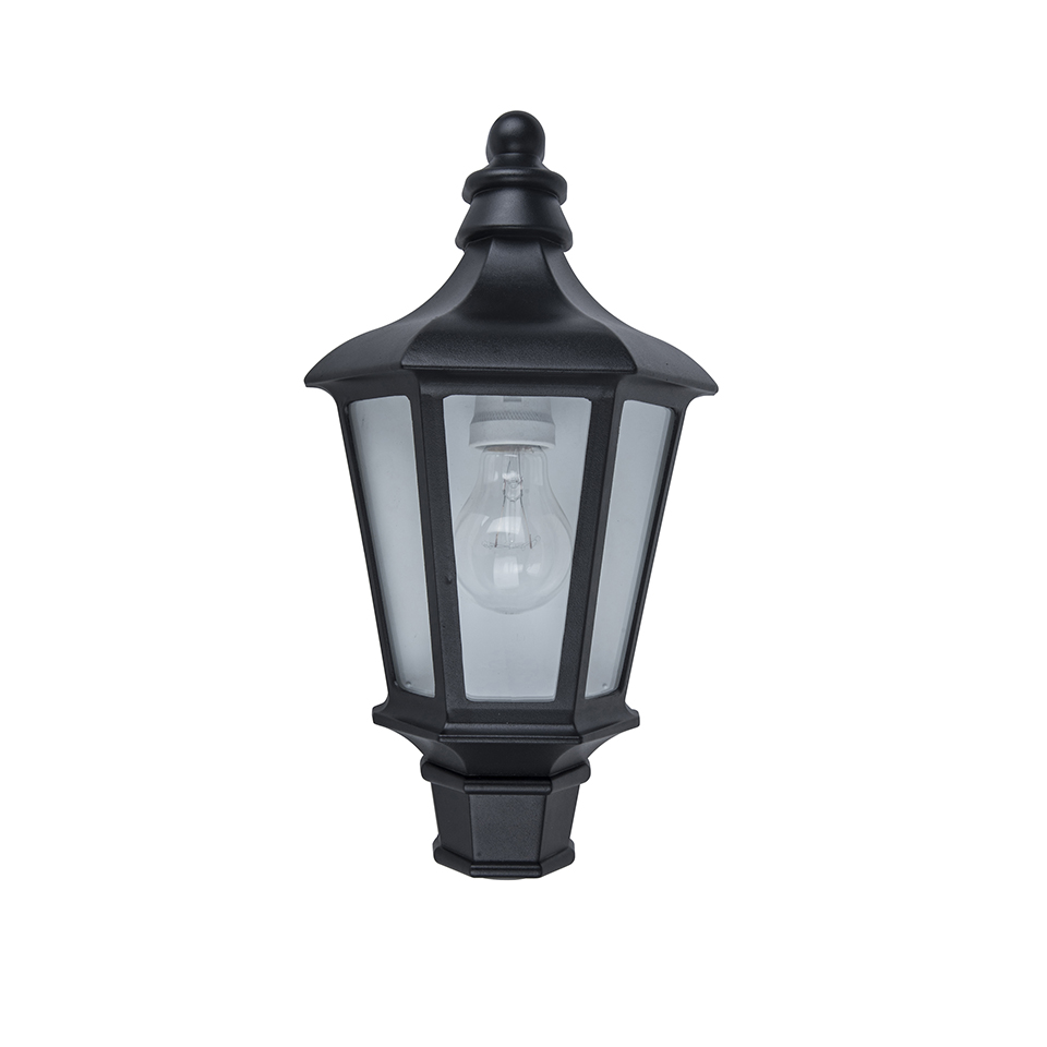 COTSWOLD IP44 E27 WALL LIGHT IN BLACK