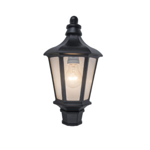 COTSWOLD IP44 E27 WALL LIGHT IN BLACK