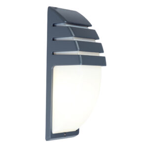 CITY IP44 E27 WALL LIGHT IN DARK GREY