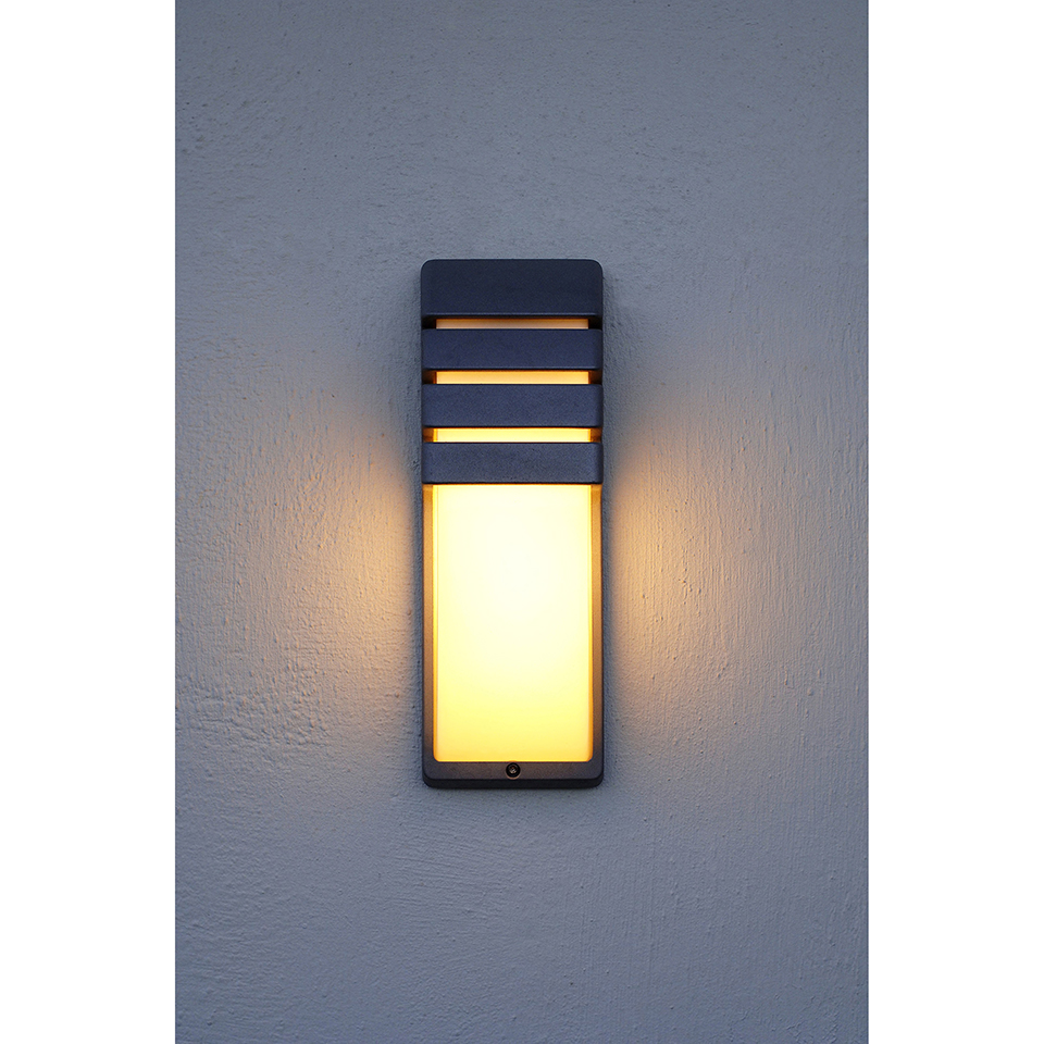 CITY IP44 E27 WALL LIGHT IN DARK GREY