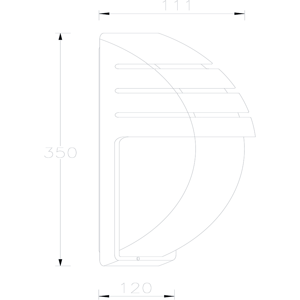 CITY IP44 E27 WALL LIGHT IN DARK GREY