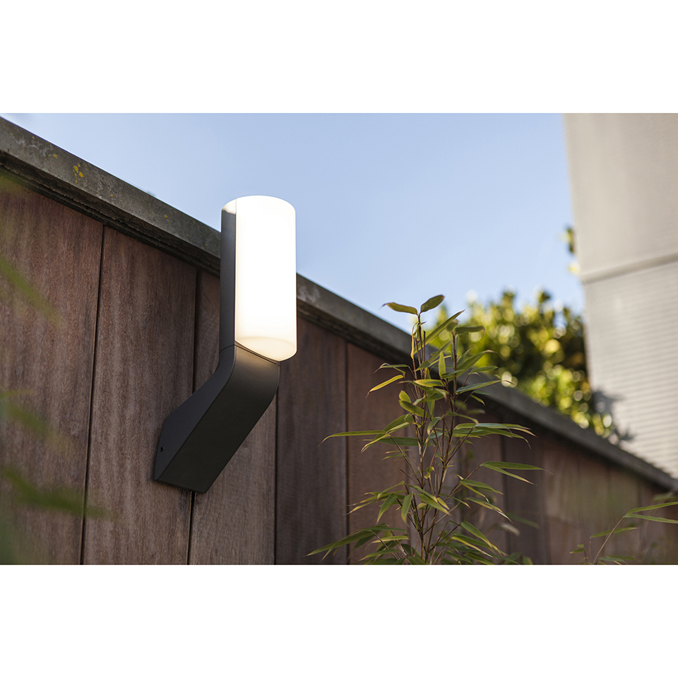 BATI IP44 INTEGRATED LED WALL LIGHT IN DARK GREY 1100 LUMEN 4000K