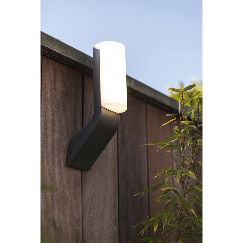 BATI IP44 INTEGRATED LED WALL LIGHT IN DARK GREY 1100 LUMEN 4000K