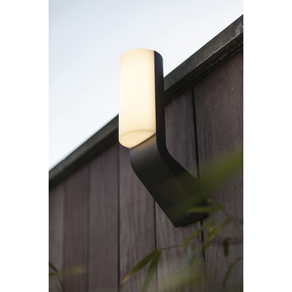 BATI IP44 INTEGRATED LED WALL LIGHT IN DARK GREY 1100 LUMEN 4000K