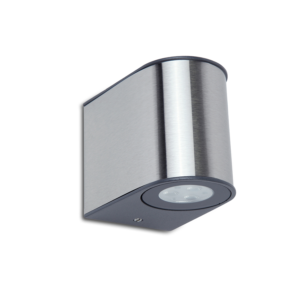 GEMINI IP54 INTEGRATED LED WALL LIGHT IN DARK GREY 500 LUMEN 4000K