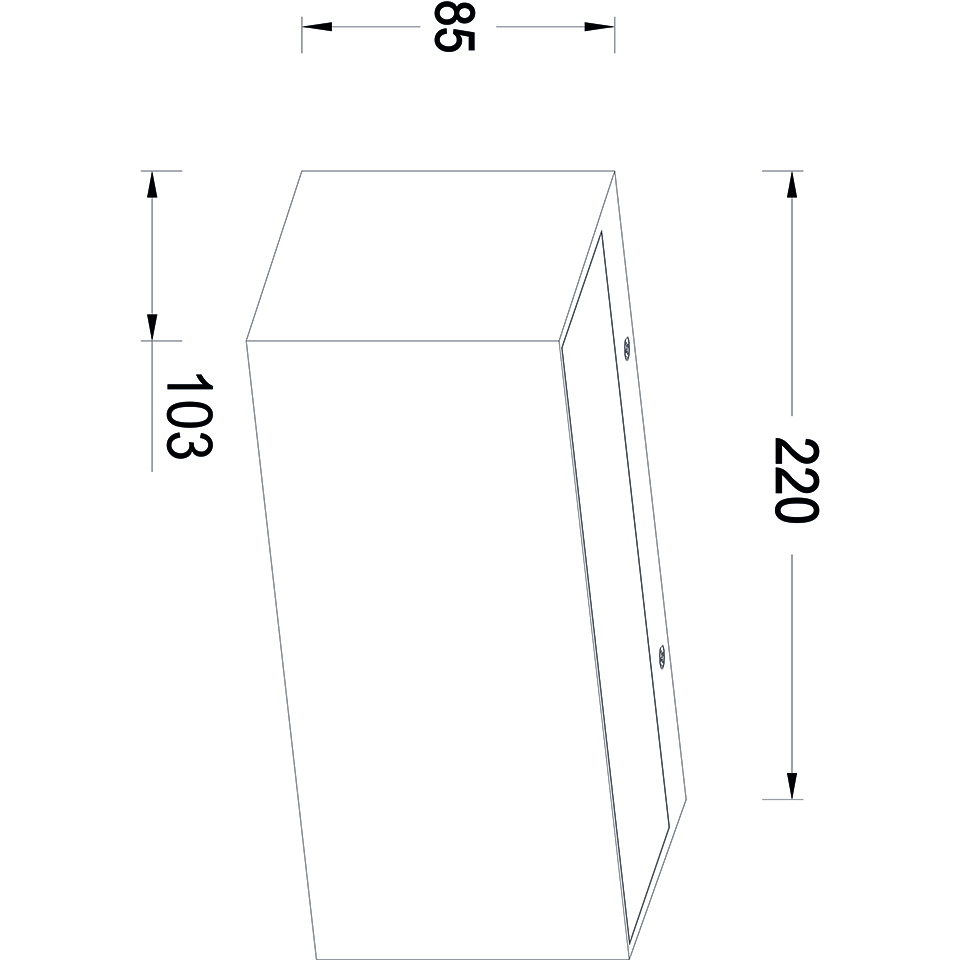 GEMINI IP54 INTEGRATED LED WALL LIGHT IN DARK GREY 1230 LUMEN 4000K