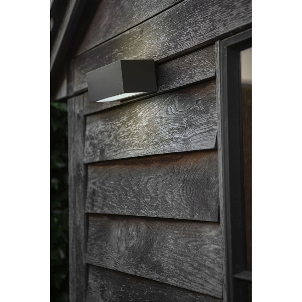 GEMINI IP54 INTEGRATED LED WALL LIGHT IN DARK GREY 500 LUMEN 4000K