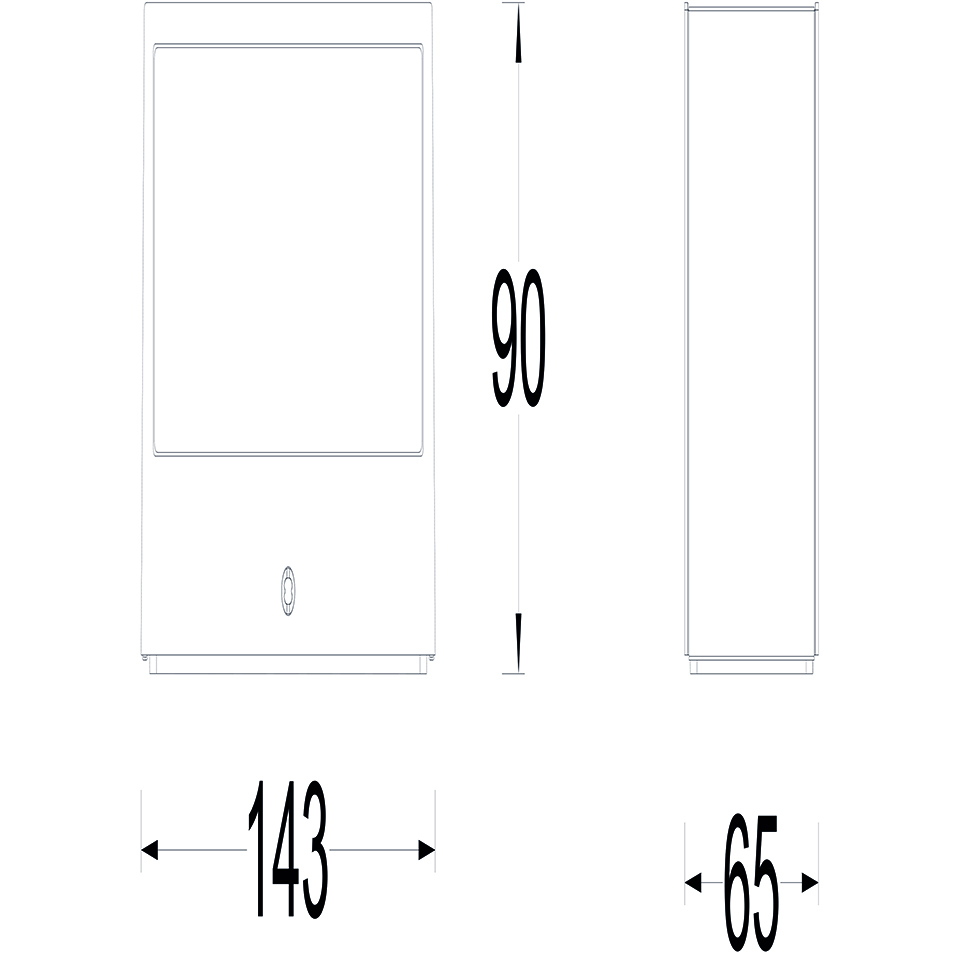 GEMINI IP54 INTEGRATED LED WALL LIGHT IN DARK GREY 500 LUMEN 4000K