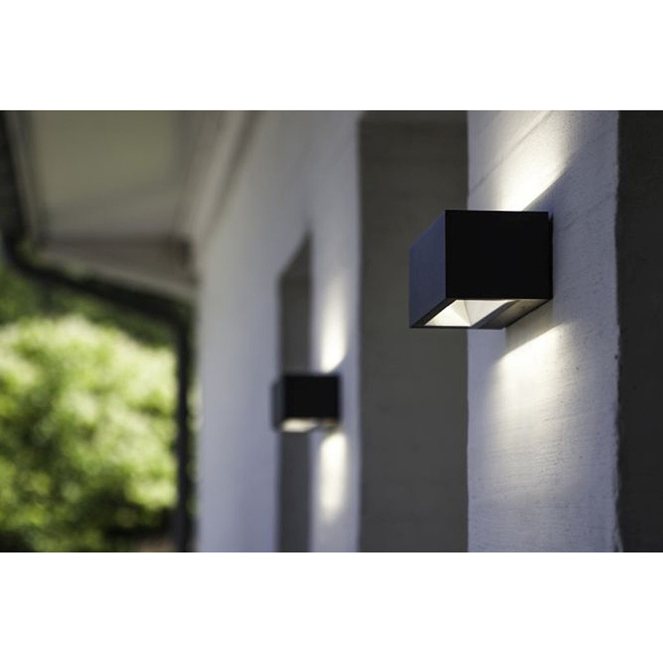 GEMINI IP54 INTEGRATED LED WALL LIGHT IN DARK GREY 3300 LUMEN 4000K