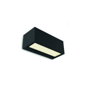 GEMINI IP54 INTEGRATED LED WALL LIGHT IN MATT BLACK 1230 LUMEN 3000K