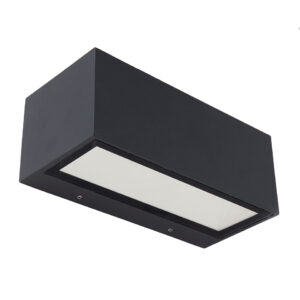 GEMINI IP54 INTEGRATED LED WALL LIGHT IN DARK GREY 1230 LUMEN 3000K