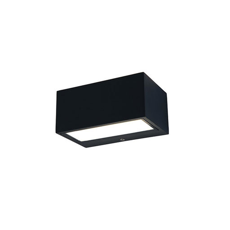 GEMINI OUTDOOR WALL LIGHT UP AND DOWN LED IN MATT BLACK 3000K