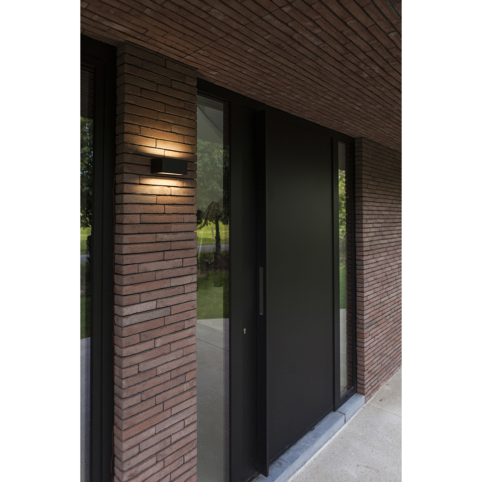 GEMINI OUTDOOR WALL LIGHT UP AND DOWN LED IN MATT BLACK 3000K