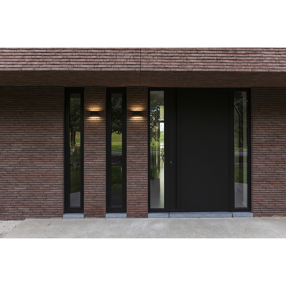 GEMINI OUTDOOR WALL LIGHT UP AND DOWN LED IN MATT BLACK 3000K