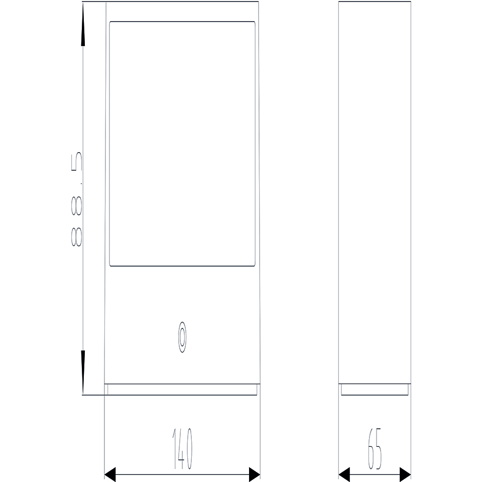 GEMINI IP54 INTEGRATED LED WALL LIGHT IN DARK GREY 500 LUMEN 3000K