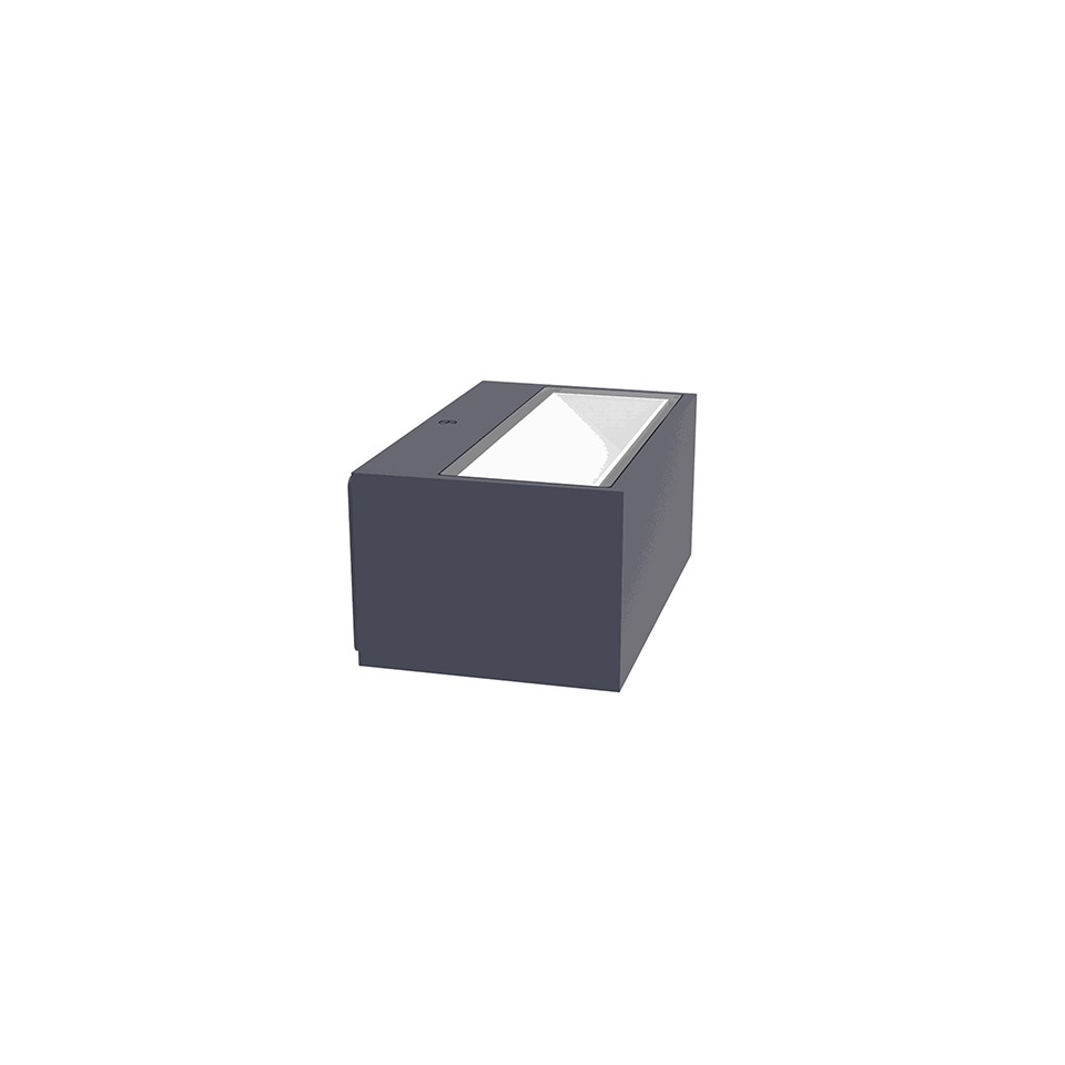 GEMINI IP54 INTEGRATED LED WALL LIGHT IN DARK GREY 500 LUMEN 3000K