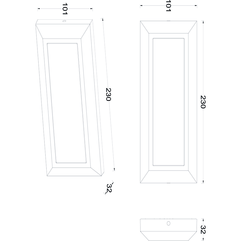 HELENA IP54 INTEGRATED LED WALL LIGHT IN DARK GREY 400 LUMEN 4000K