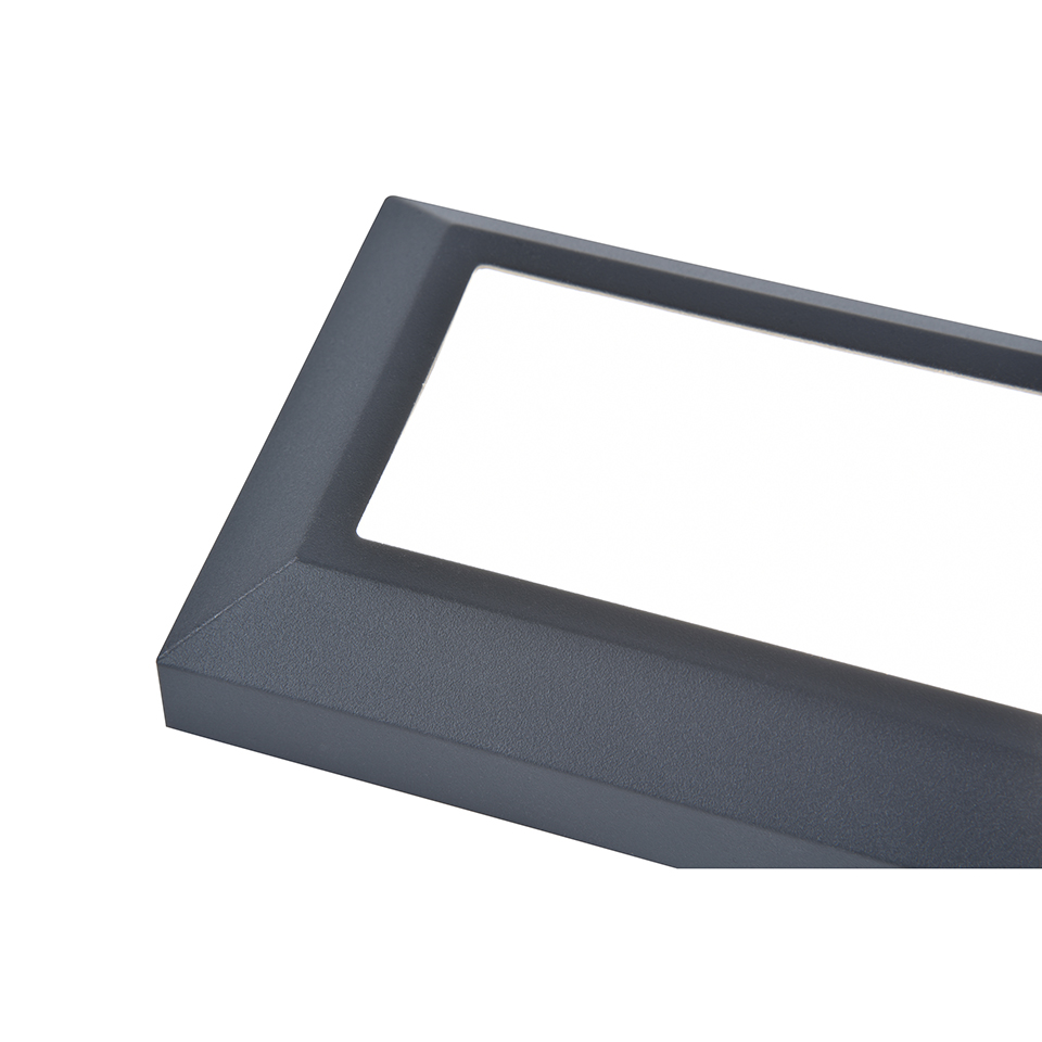 HELENA IP54 INTEGRATED LED WALL LIGHT IN DARK GREY 400 LUMEN 4000K