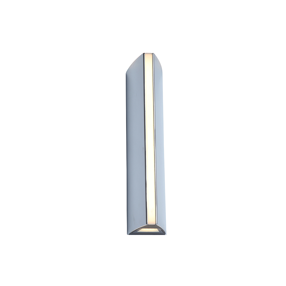LEO IP54 INTEGRATED LED WALL LIGHT IN CHROME COATING 750 LUMEN 3000K