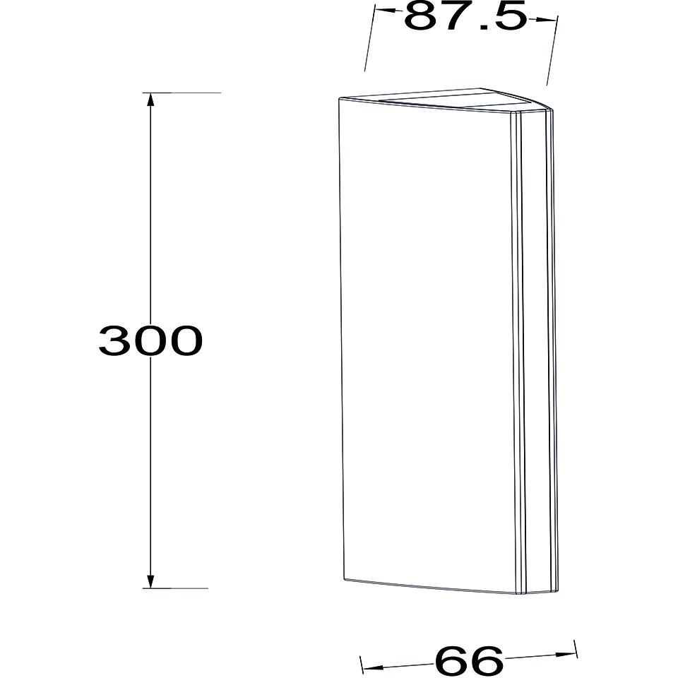 LEO IP54 INTEGRATED LED WALL LIGHT IN CHROME COATING 750 LUMEN 3000K