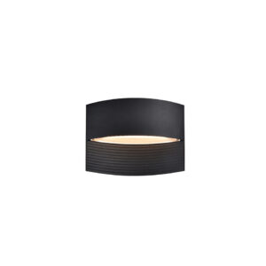 LOTUS IP54 INTEGRATED LED WALL LIGHT IN DARK GREY 500 LUMEN 3000K