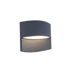 LOTUS IP54 INTEGRATED LED WALL LIGHT IN DARK GREY 500 LUMEN 3000K