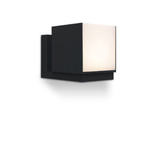 CUBA IP54 INTEGRATED LED WALL LIGHT IN MATT BLACK 600 LUMEN 3000K
