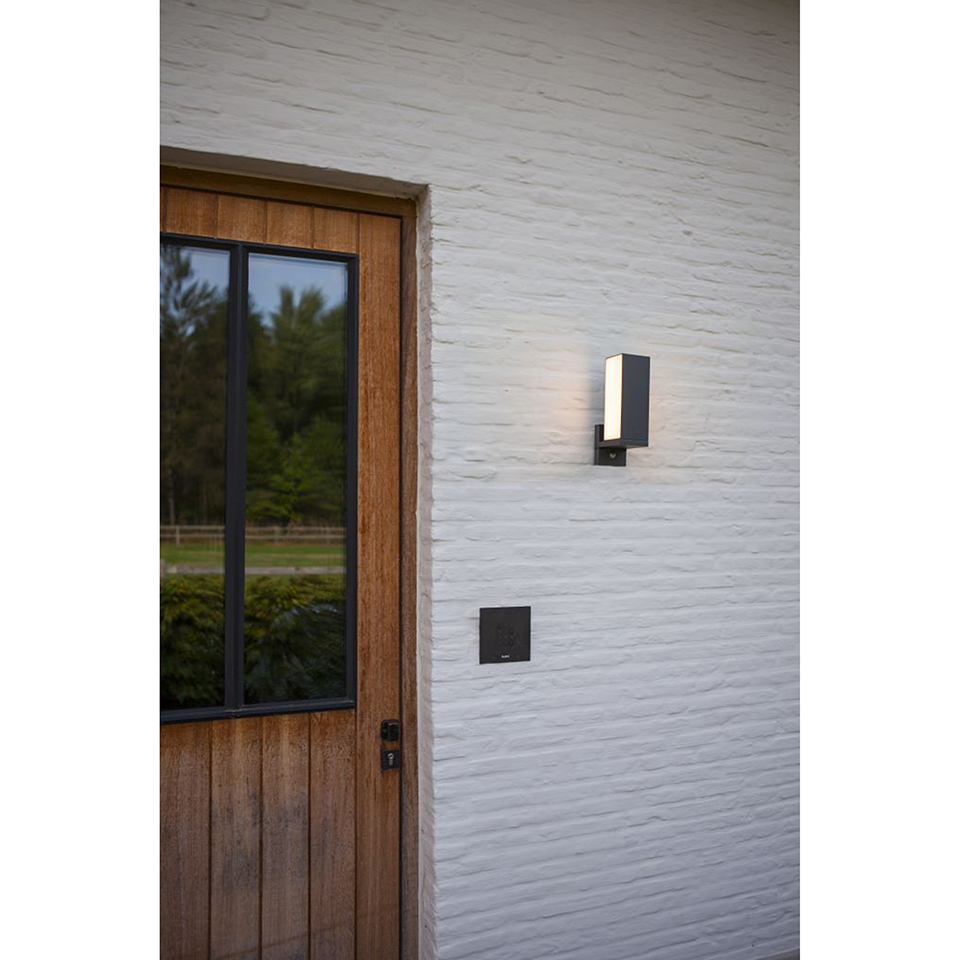 CUBA IP54 INTEGRATED LED WALL LIGHT IN DARK GREY 1000 LUMEN 3000K