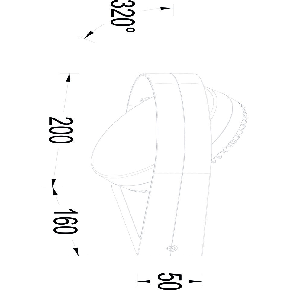 FELE IP54 INTEGRATED LED WALL LIGHT IN DARK GREY 1000 LUMEN 3000K