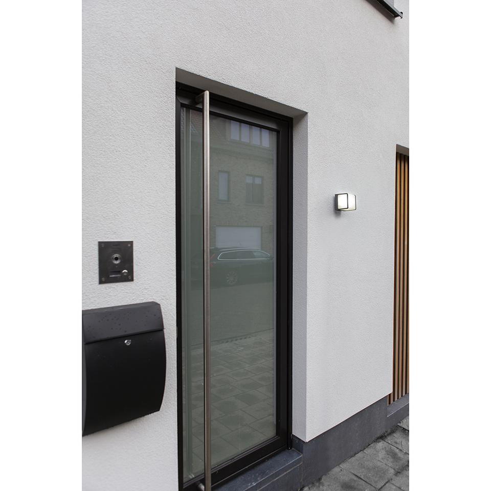 DOBBLO IP54 INTEGRATED LED WALL LIGHT IN CHARCOAL GREY 800 LUMEN 3000K