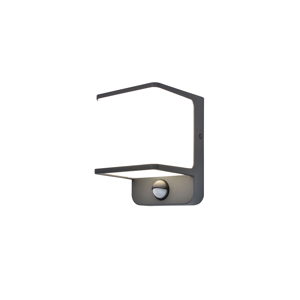 DOBLO OUTDOOR LED WALL LIGHT PIR DARK GREY