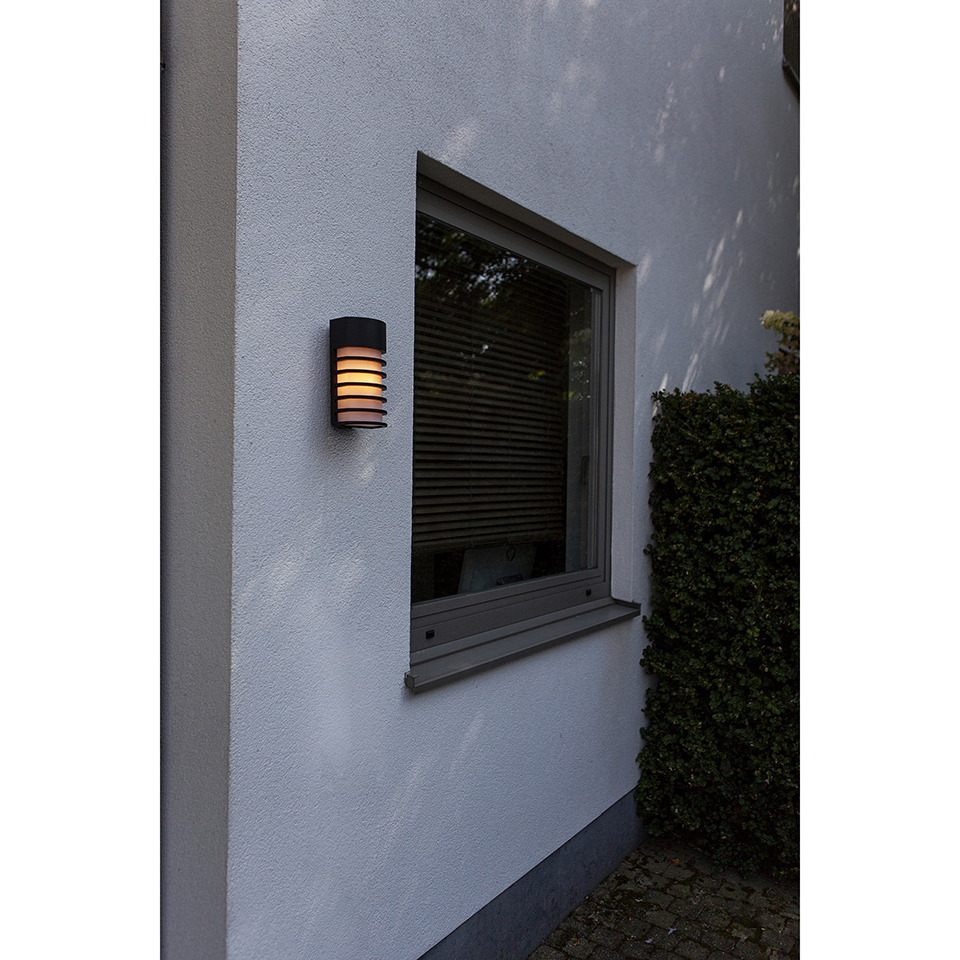 FULTON OUTDOOR WALL LIGHT E27 BLACK