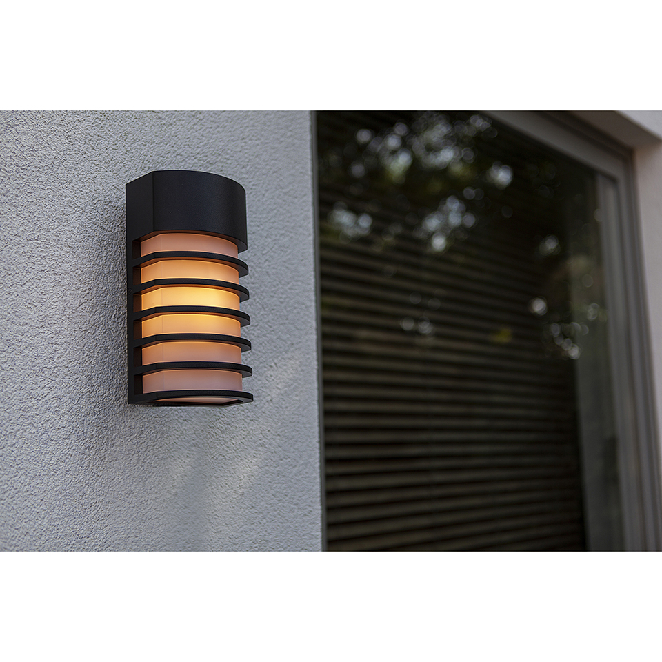 FULTON OUTDOOR WALL LIGHT E27 BLACK