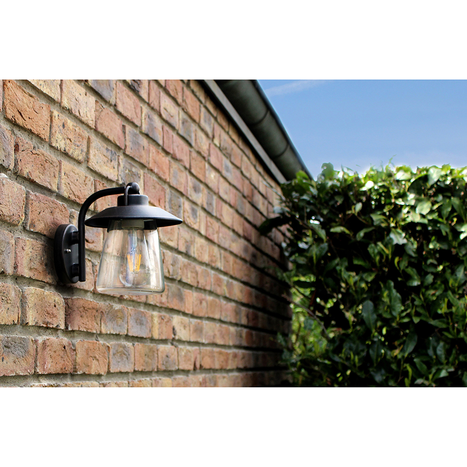 CATE IP44 E27 WALL LIGHT IN BLACK-RUST