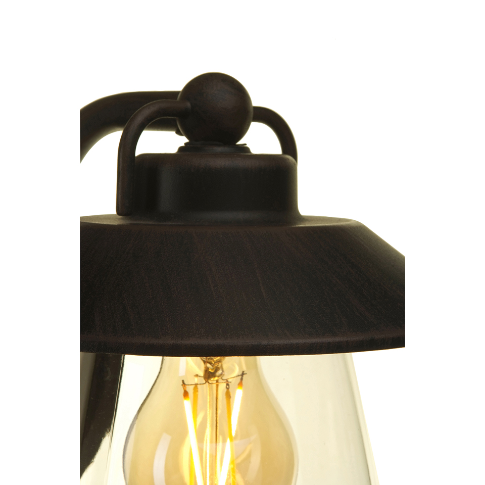 CATE IP44 E27 WALL LIGHT IN BLACK-RUST PIR