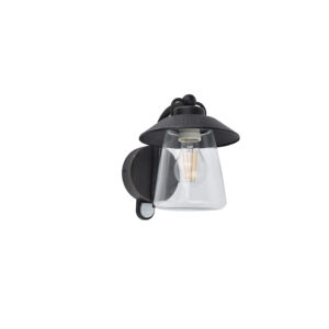 CATE IP44 E27 WALL LIGHT IN BLACK-RUST PIR