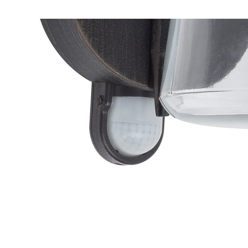 CATE IP44 E27 WALL LIGHT IN BLACK-RUST PIR